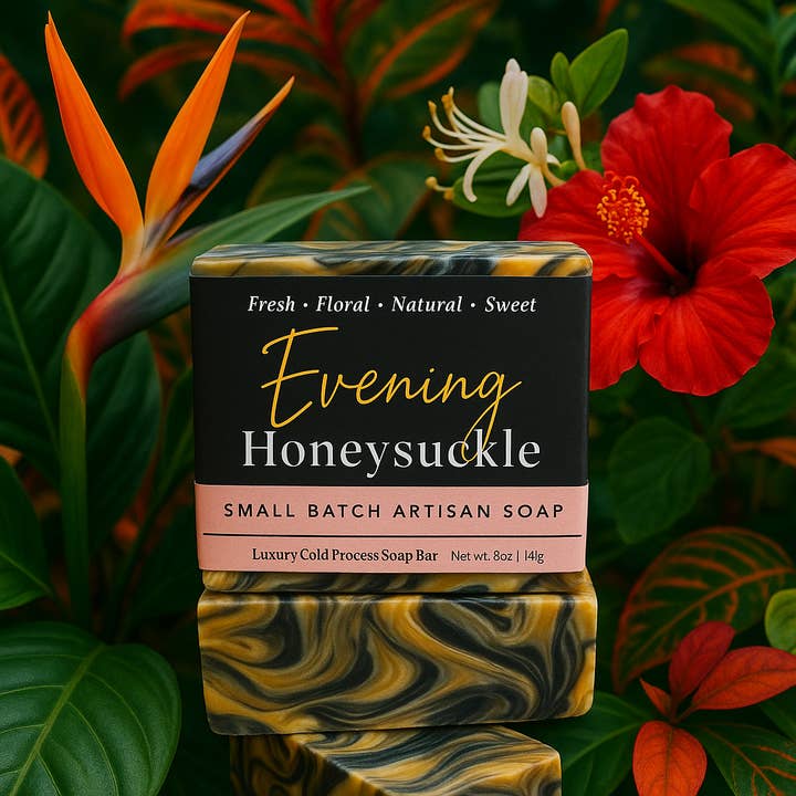 Evening Honeysuckle Bar Soap for wholesale by DeShawn Marie Soap Boutique