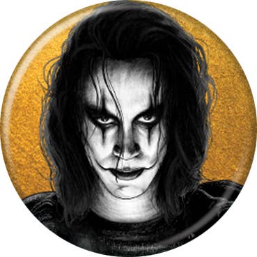 The Crow on Yellow Button for wholesale by Ata-Boy