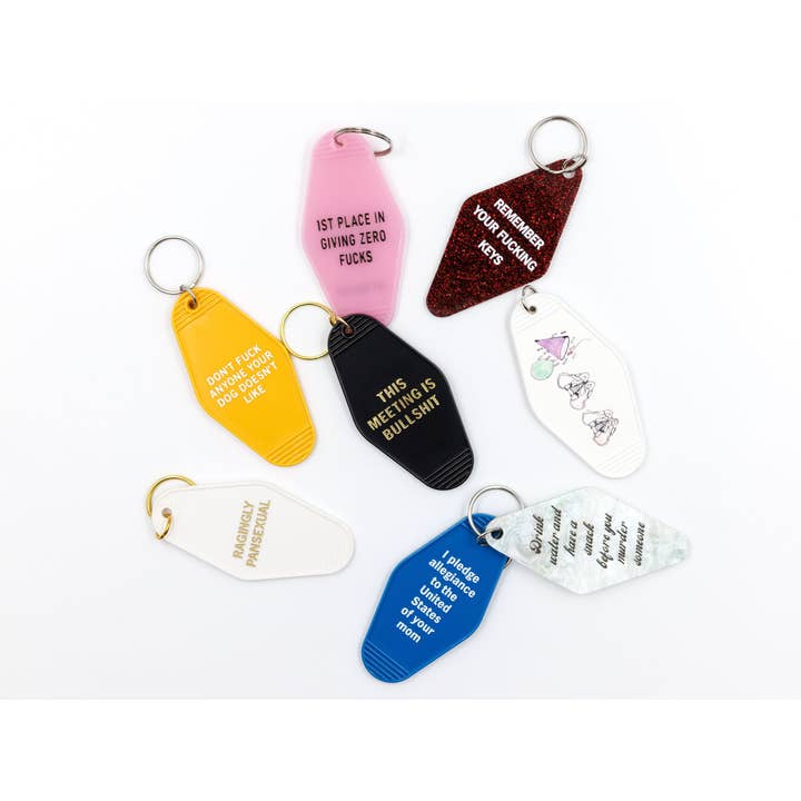 GetBullish - Wholesale Keychain - Women's - I Pledge Allegiance to Your Mom Motel Keychain in Blue8