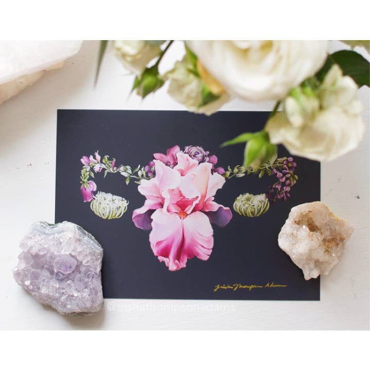 Trisha Thompson Adams - Wholesale Art Print - Floral Uterus Anatomy Art Print