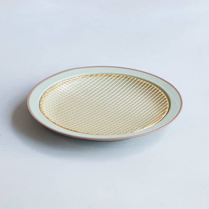 KIKIME - Wholesale Dinner Plate - amime Plate 10" | Dinner Plate with metal net 9.8" | Pottery3