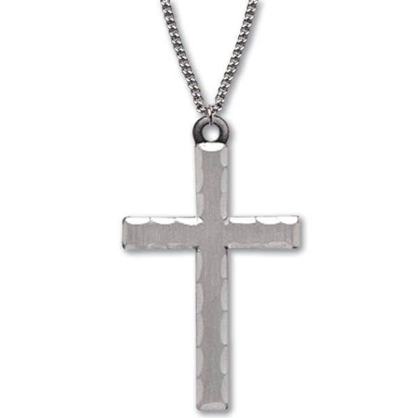 H.J. SHERMAN COMPANY, INC. - Wholesale Pendant/Charm Necklace - Genuine Pewter Cross/Lord’s Prayer Necklace 1½”