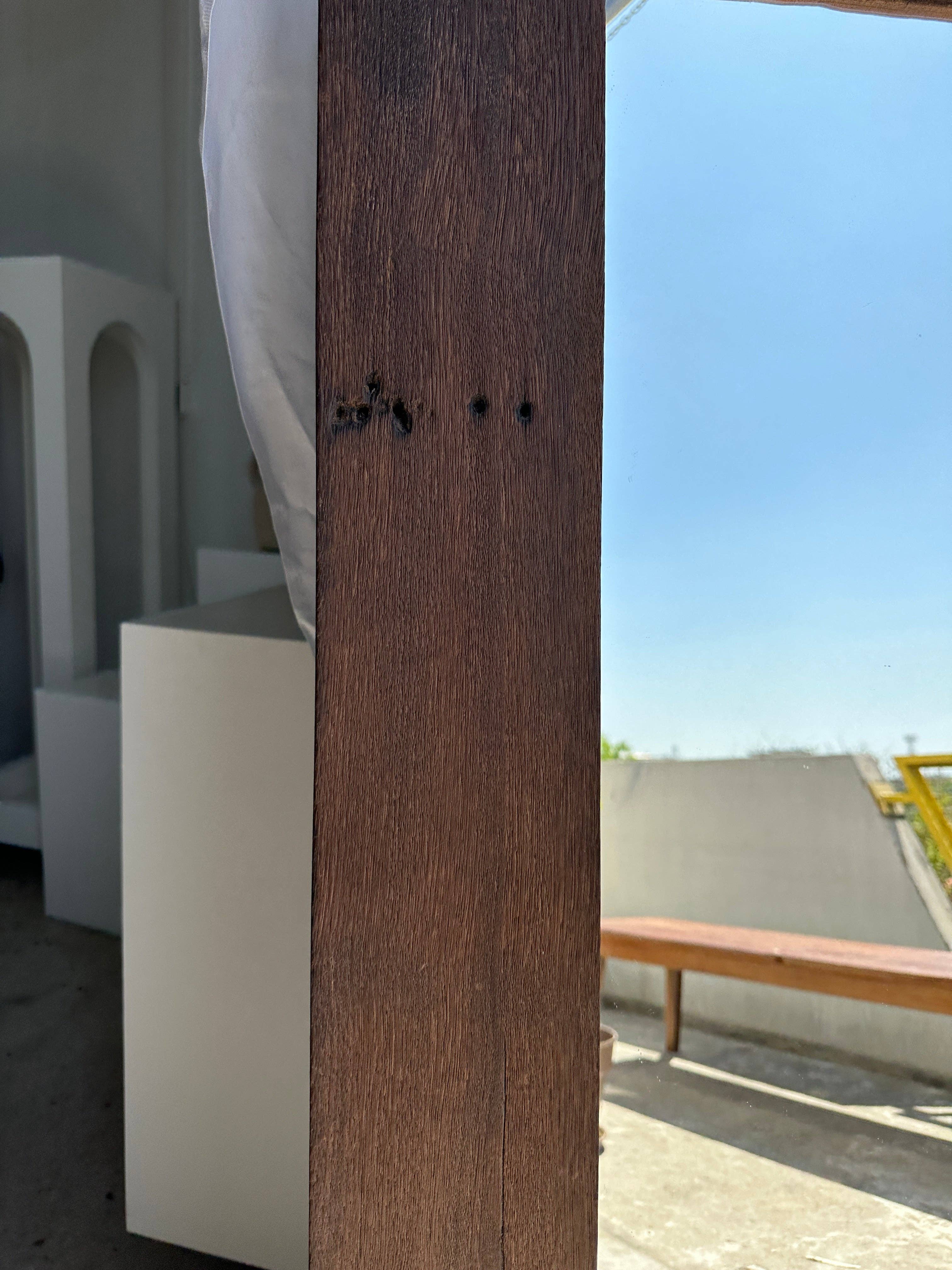 Office Objets - Wholesale Wall Mirror - Mirror with exotic brutalist old iron wood frame H:139cm66