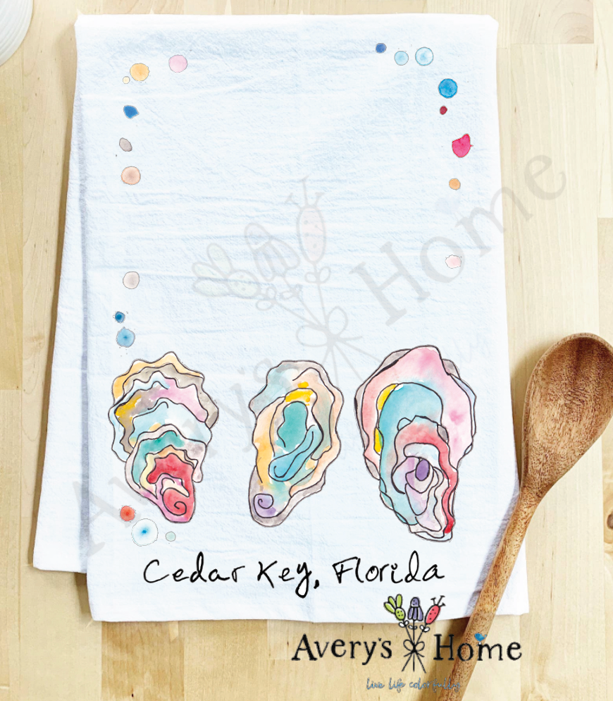 Avery's Home - Vente Torchons - Torchon Personnalisable Souvenir Océan Coquilles d'Huître6