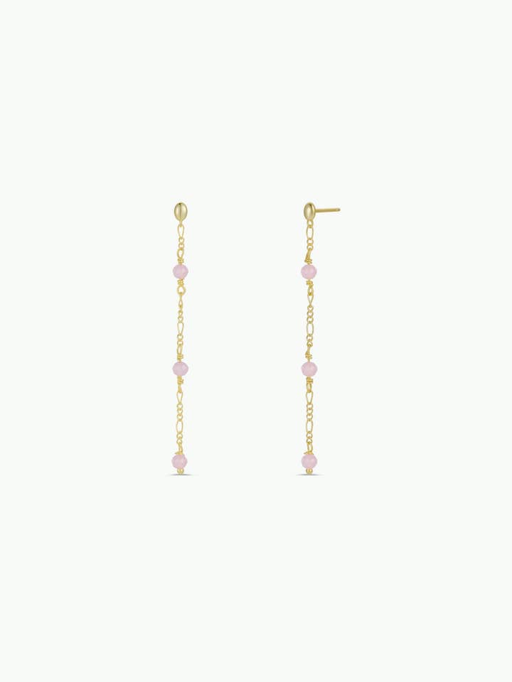Gemstone Chain Drop - Rose Quartz for wholesale by JaxKelly