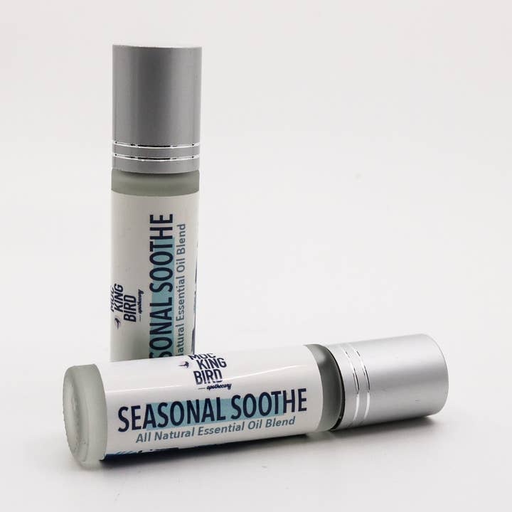 Seasonal Soothe Allergy Relief Essential Oil Rollerball | Lavender, Lemon & Peppermint Sinus Support Blend for wholesale by Mockingbird Apothecary