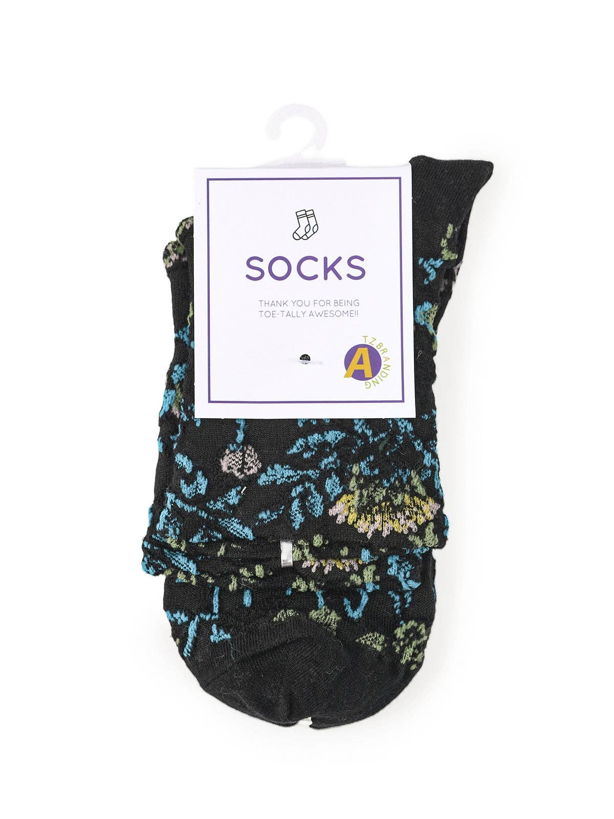 Funkyrel® Atzbranding Limited – wholesale Strumpor - Dam – Rufia - 3D-blommiga bohemiska damstrumpor0