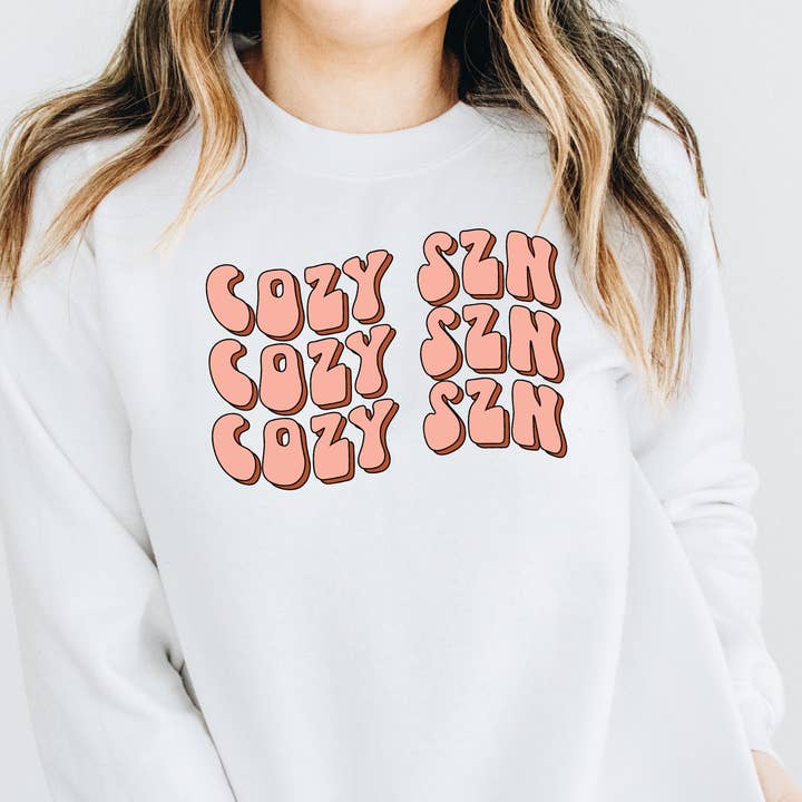 Retro Cosy Season Sweatshirt voor wholesale door Amber Marie Design
