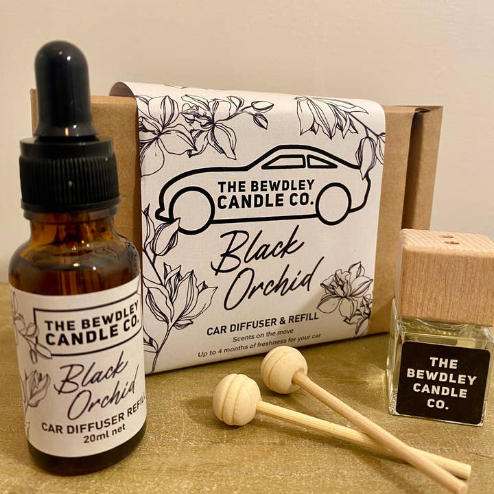 Black Orchid Car Diffuser for wholesale by The Bewdley Candle Co.