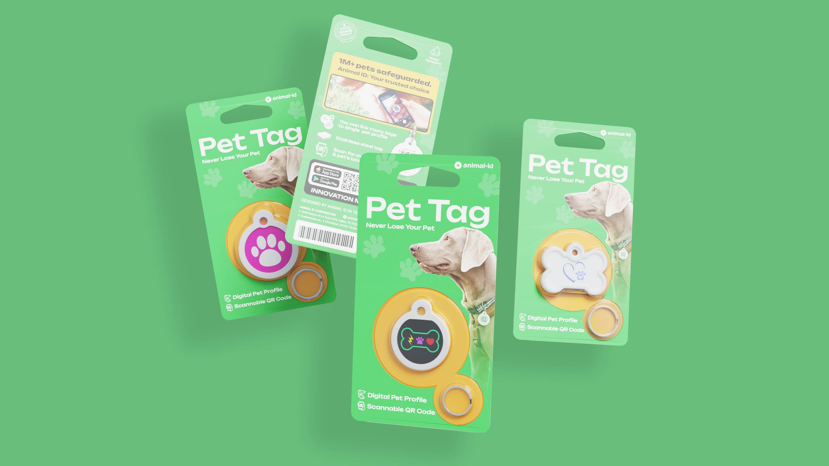 Animal ID - Vente Médaille pour collier – chat et chien - Médaille d'identification pour chien en acier inoxydable avec silicone et code QR personnalisable6