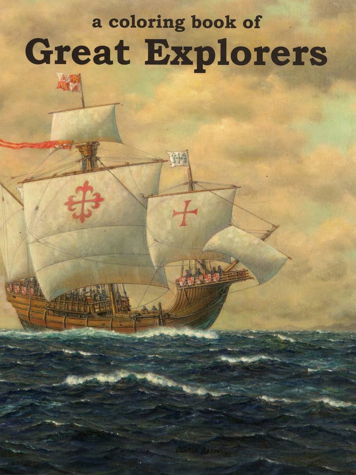 A Coloring Book of Great Explorers for wholesale by Bellerophon Books