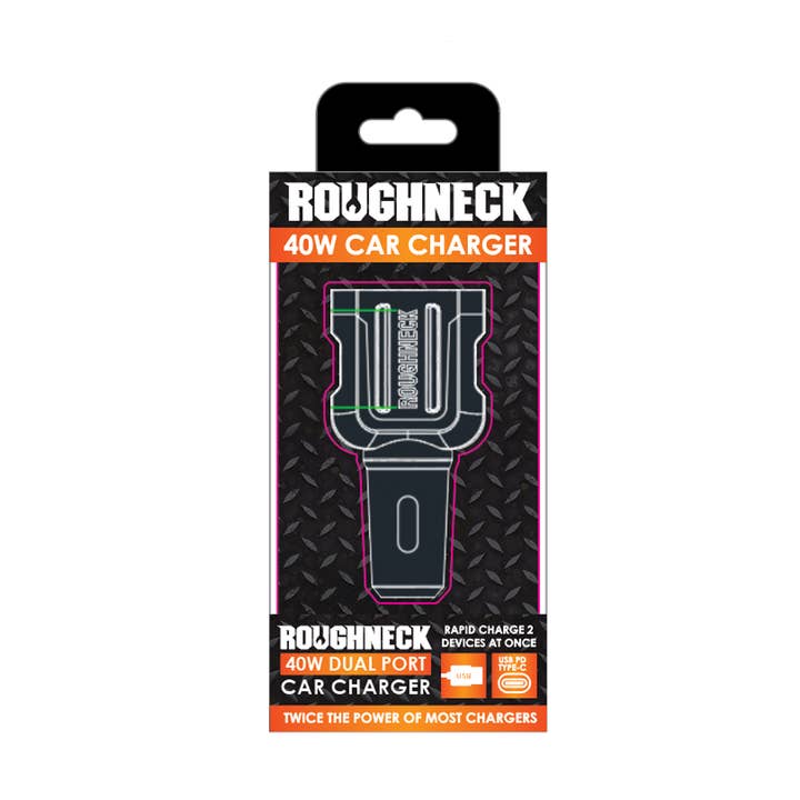 Roughneck 40W Dual Port Car DC Charger- 4/Pack for wholesale by Novelty Closeout