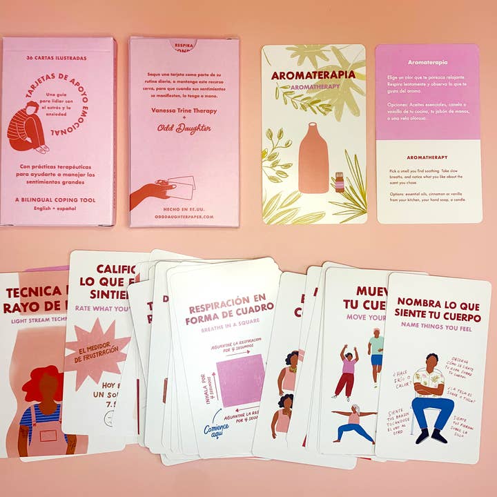 Odd Daughter Paper Co. - Wholesale Tarot Cards - Spanish Support Deck (Bilingual) - Mental Health Card Deck2