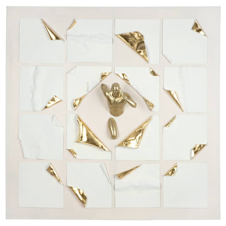 Imagem quadrada Run multicolorida H. 100 cm, UE 1 por atacado de Gilde Handwerk Macrander GmbH & Co. KG