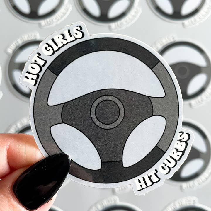 Hot Girls Hit Curbs Sticker for wholesale by Stark + Stanley