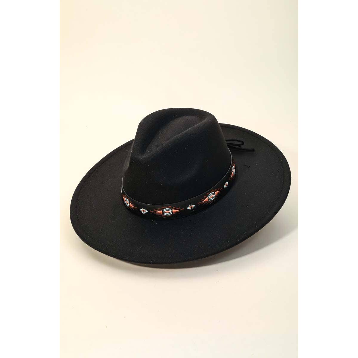 Anarchy Street – wholesale Fedora – Women’s – Boho Tribal Pattern Strap Fedora Hat6
