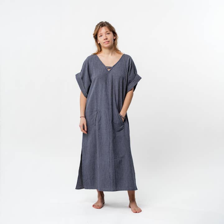 Rugloze handgeweven katoenen kaftan voor wholesale door Nest Factory