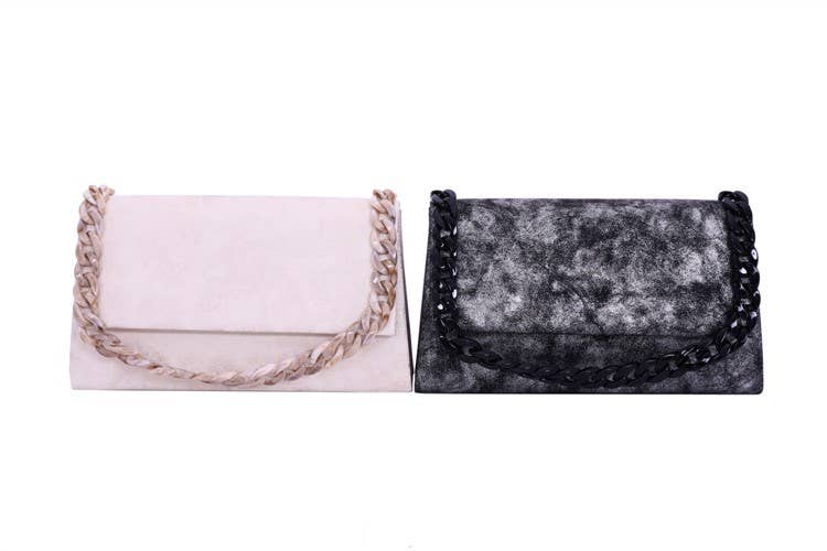 Nima Accessories Inc - Wholesale Clutch Bag - Women's - Ladies Clutch Handbag with Lucite Chain Link Handle0