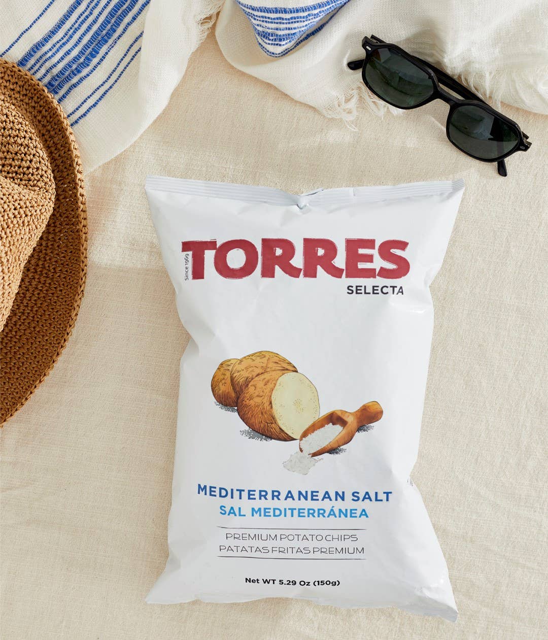 Patatas Torres - Vendita all'ingrosso Patatine - Patate fritte con sale mediterraneo Torres Selecta 150 g1