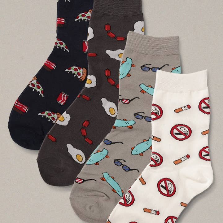 Women's Unique Pattern Cotton Blend Crew Socks. for wholesale by Fashion City
