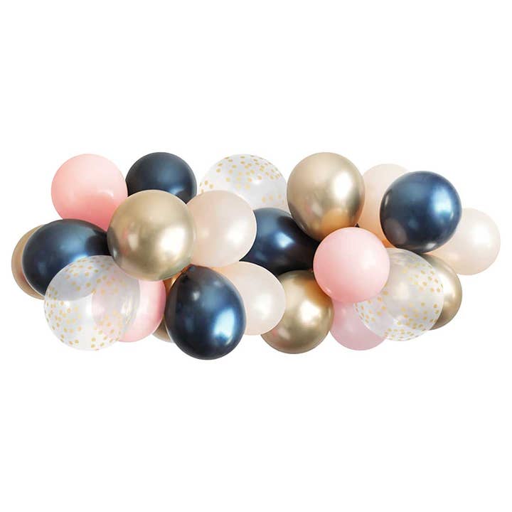 Balloon Garland - Navy & Pink for wholesale by Paperboy