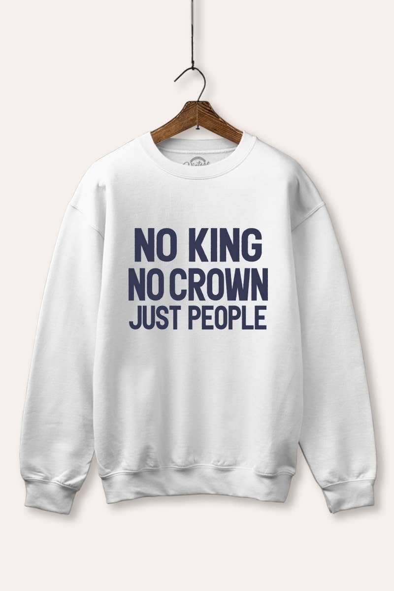 VINTAGE POINT USA - Wholesale Graphic Sweatshirt - Women's - NO KING NO CROWN FLEECE GRAPHIC SWEATSHIRT3