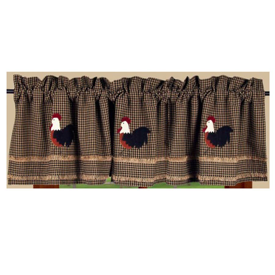 Home Collections by Raghu - Wholesale Valance - Rise And Shine Rooster Valance Oat0