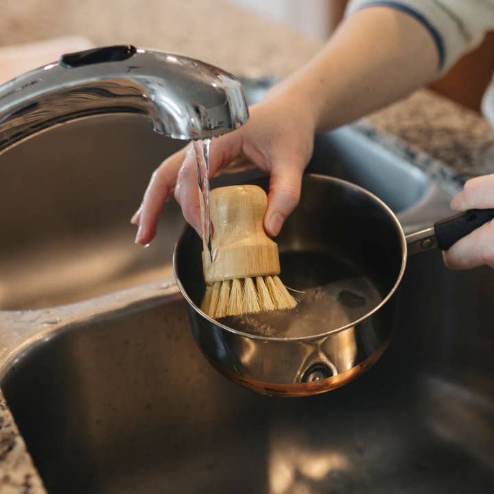 Beechwood Plastic-Free Pot Scrubber Brush – Soft Agave for wholesale by The Waste Less Shop