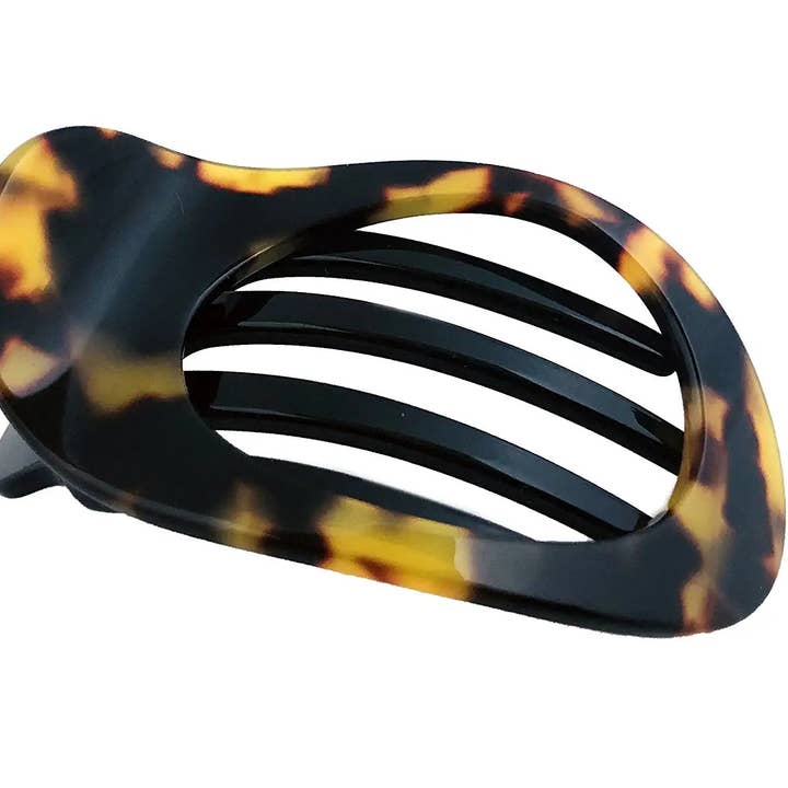 French Amie Oval 3" Small Handmade Side Slide Hair Claw Clip for Fine Hair for wholesale by Parcelona