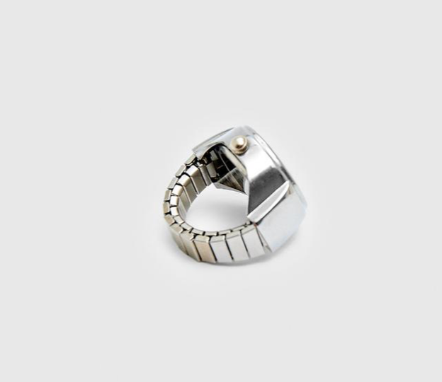 HoopLa - Wholesale Cocktail/Statement Ring - Watch Ring- Stainless Steel- Quartz Stretch Ring- Gift Box2