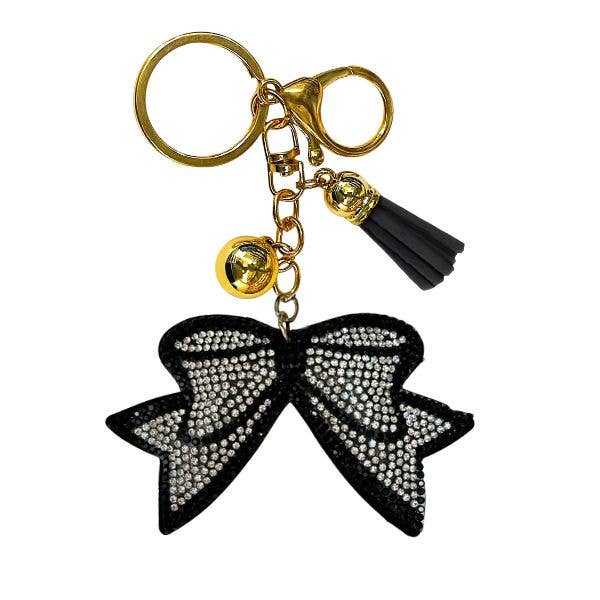 Bow Crystal Bling Keychains for wholesale by Queens Designs