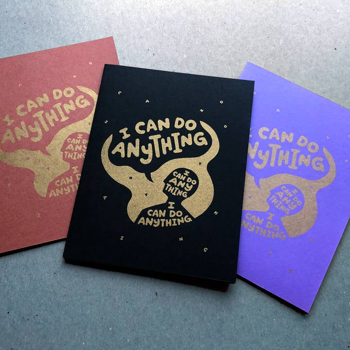 I Can Do Anything card for wholesale by Anxious Microbe