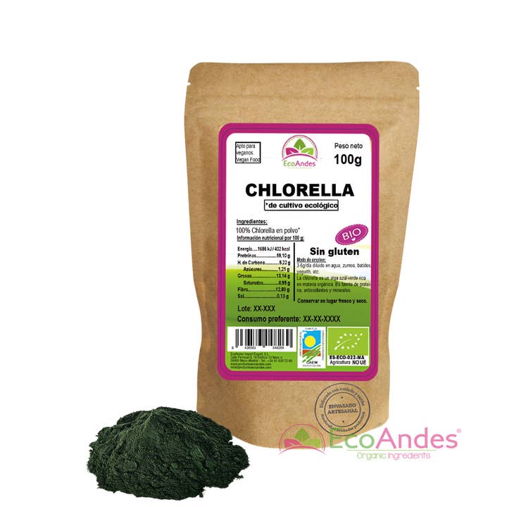 ECOANDES - Wholesale Protein/Superfood Powder - Chlorella powder 100g - BIO
