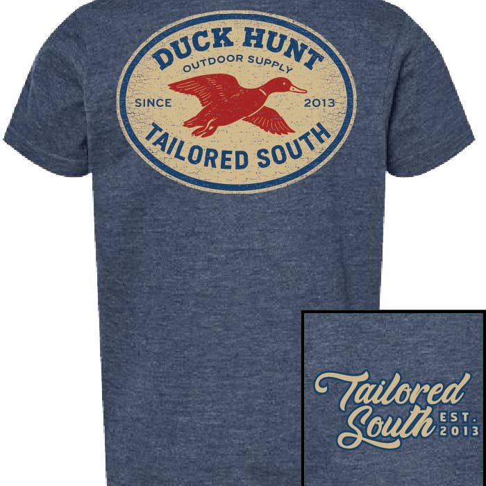 TS030Y - Youth Oval Duck - Heather Denim for wholesale by Tailored South Hat Co.