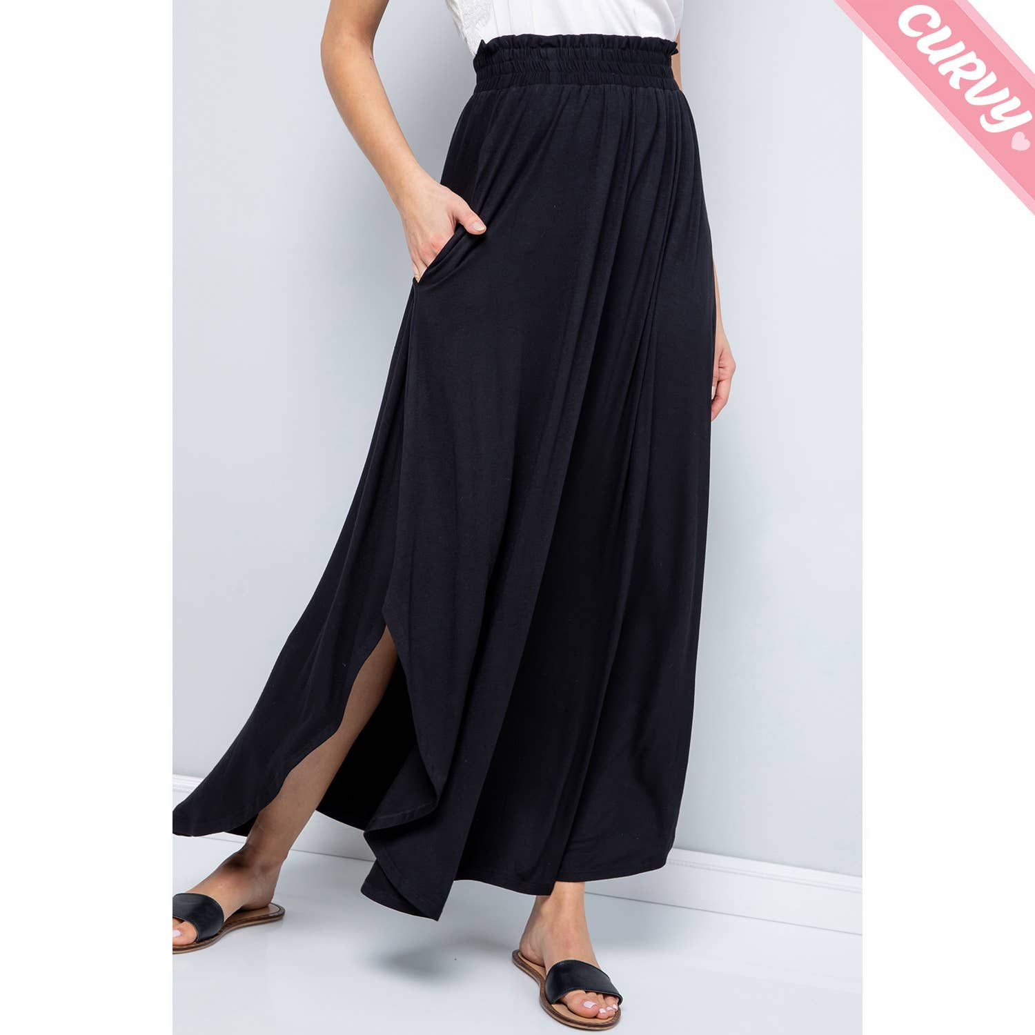 Sweet Lovely by Jen - Wholesale Skirt - Women's - PLUS SIZE KNIT JERSEY MAXI SKIRT13