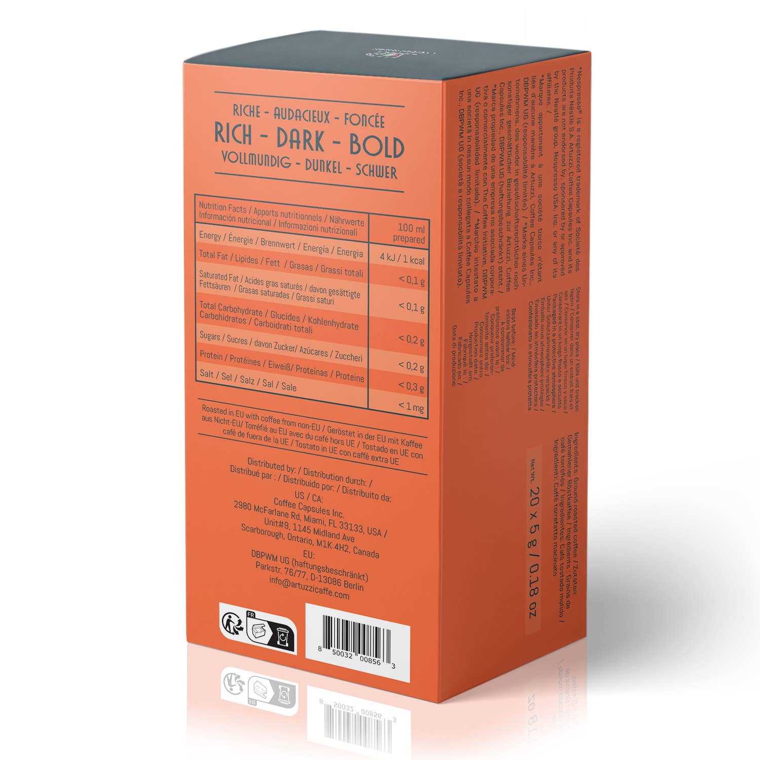 Grove Commerce - Wholesale Coffee Pods - Artuzzi Roma - Espresso - 20 Aluminum Pods1