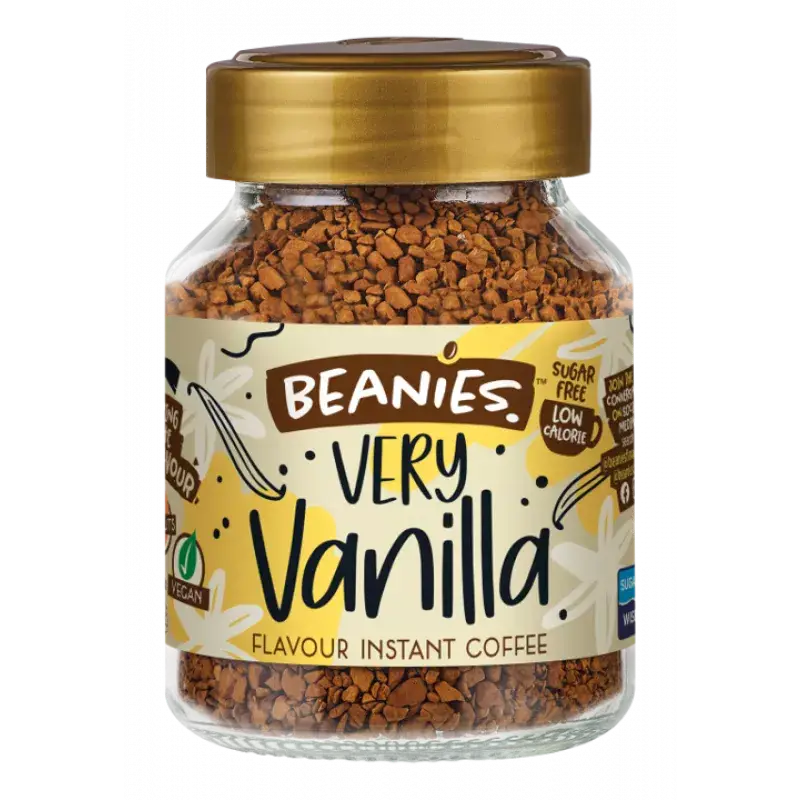 Beanies The Flavour Co. Ltd - Wholesale Instant Coffee/Espresso - Beanies 50g Very Vanilla Instant Flavoured Coffee2
