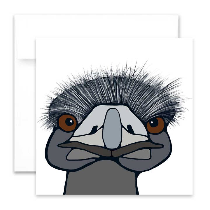 Greeting Card - Emu for wholesale by Unperfekt Studios