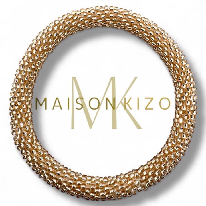 MAISON KIZO - Wholesale Bangle Bracelet - Pale salmon pink Nepalese bracelet