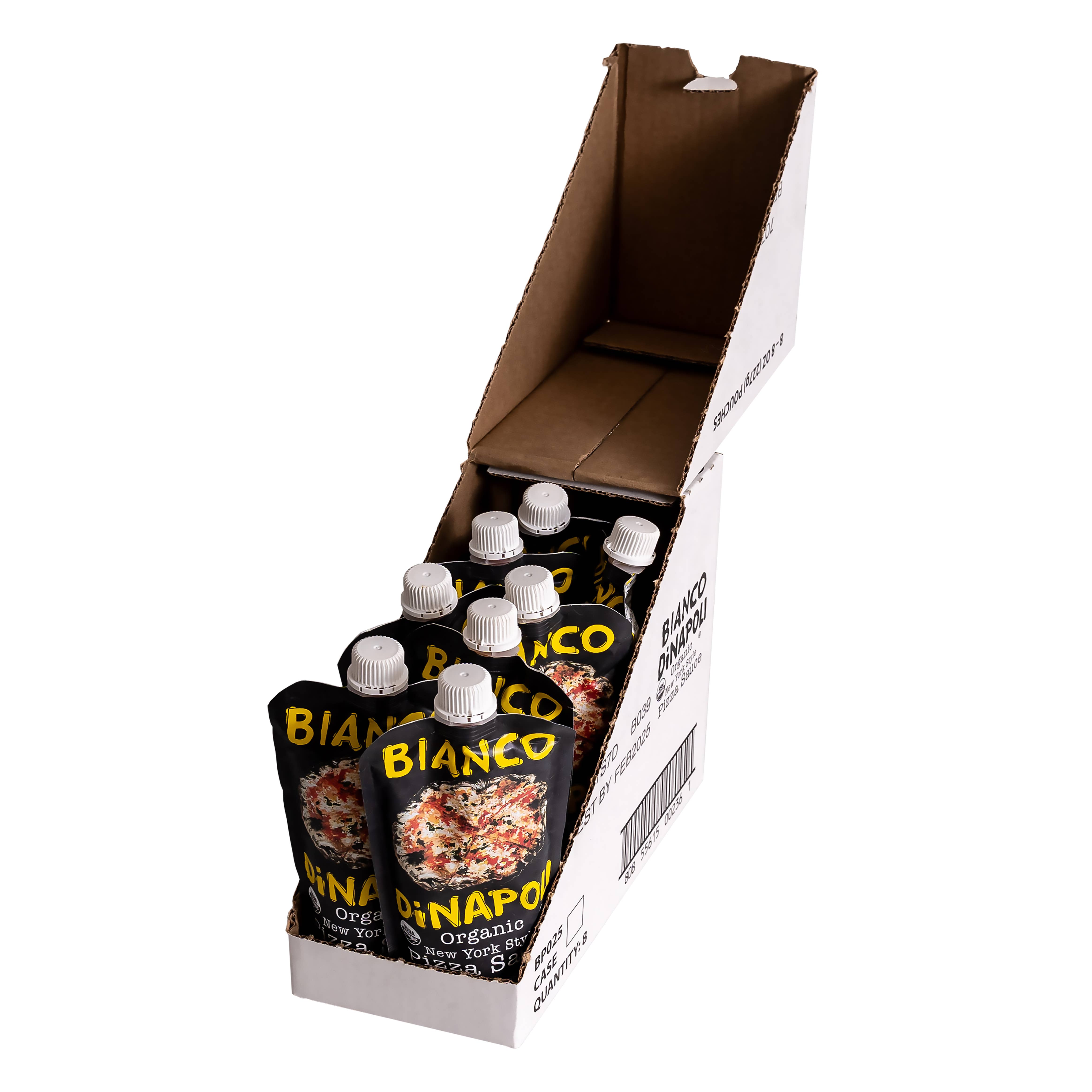 Bianco Dinapoli - Wholesale Saus - Biologische New York Style Pizzasaus 8 oz Zak (8 stuks)6