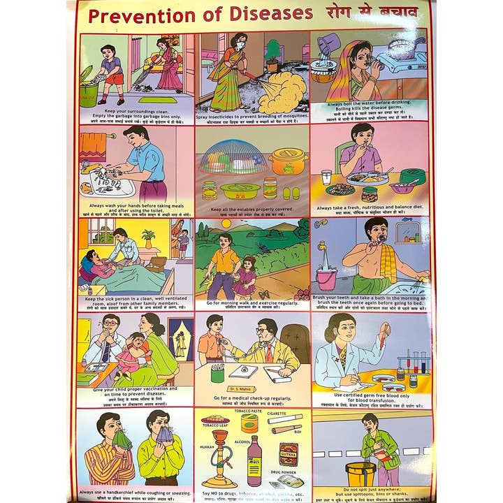 Disease Education Poster, India for wholesale by Tesoros Trading Company