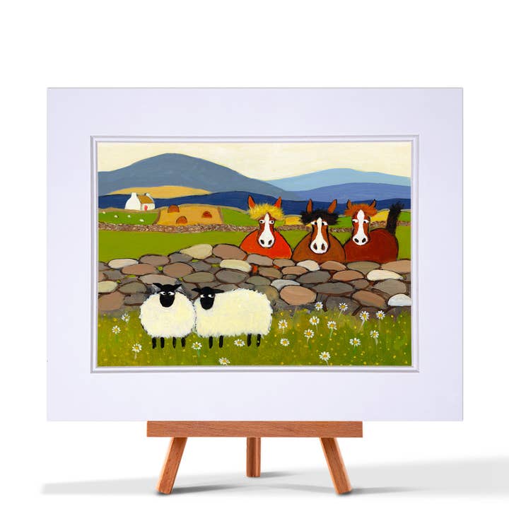 Stampa montata su Nag, Nag, Nag per la vendita all'ingrosso da parte di The Whimsical World of Thomas Joseph