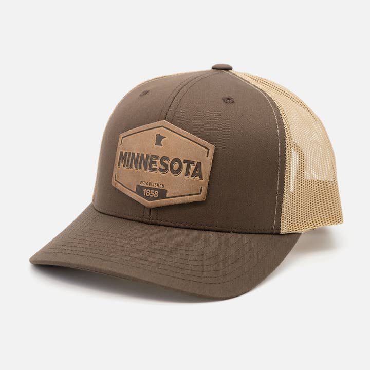 Range Leather Co. - Wholesale Trucker Hat - Unisex - Minnesota Established Hat | Leather Patch Trucker Hat5