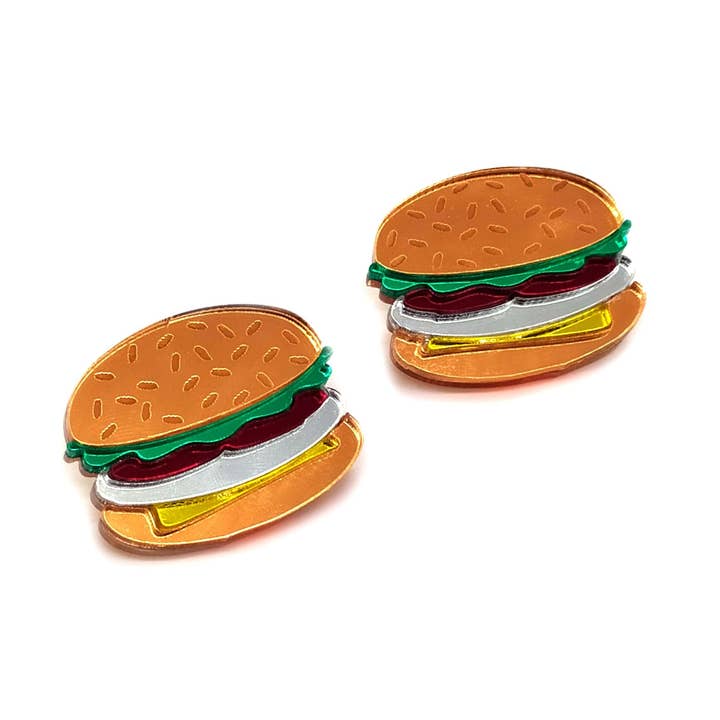 Burger | Earrings for wholesale by Funk Da Queen