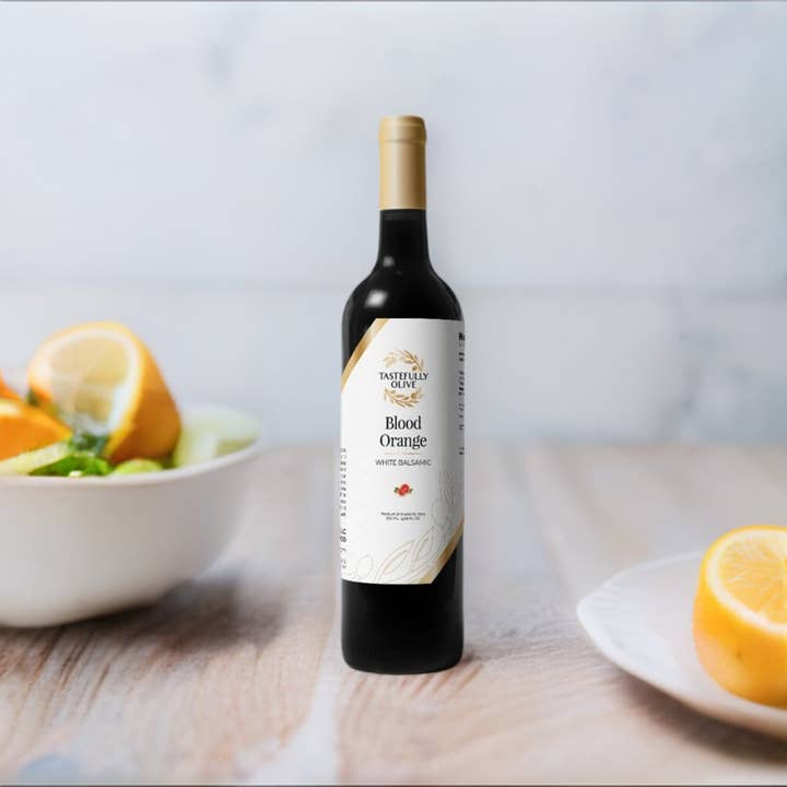 Tastefully Olive - Wholesale Vinegar - Blood Orange White Balsamic Vinegar1