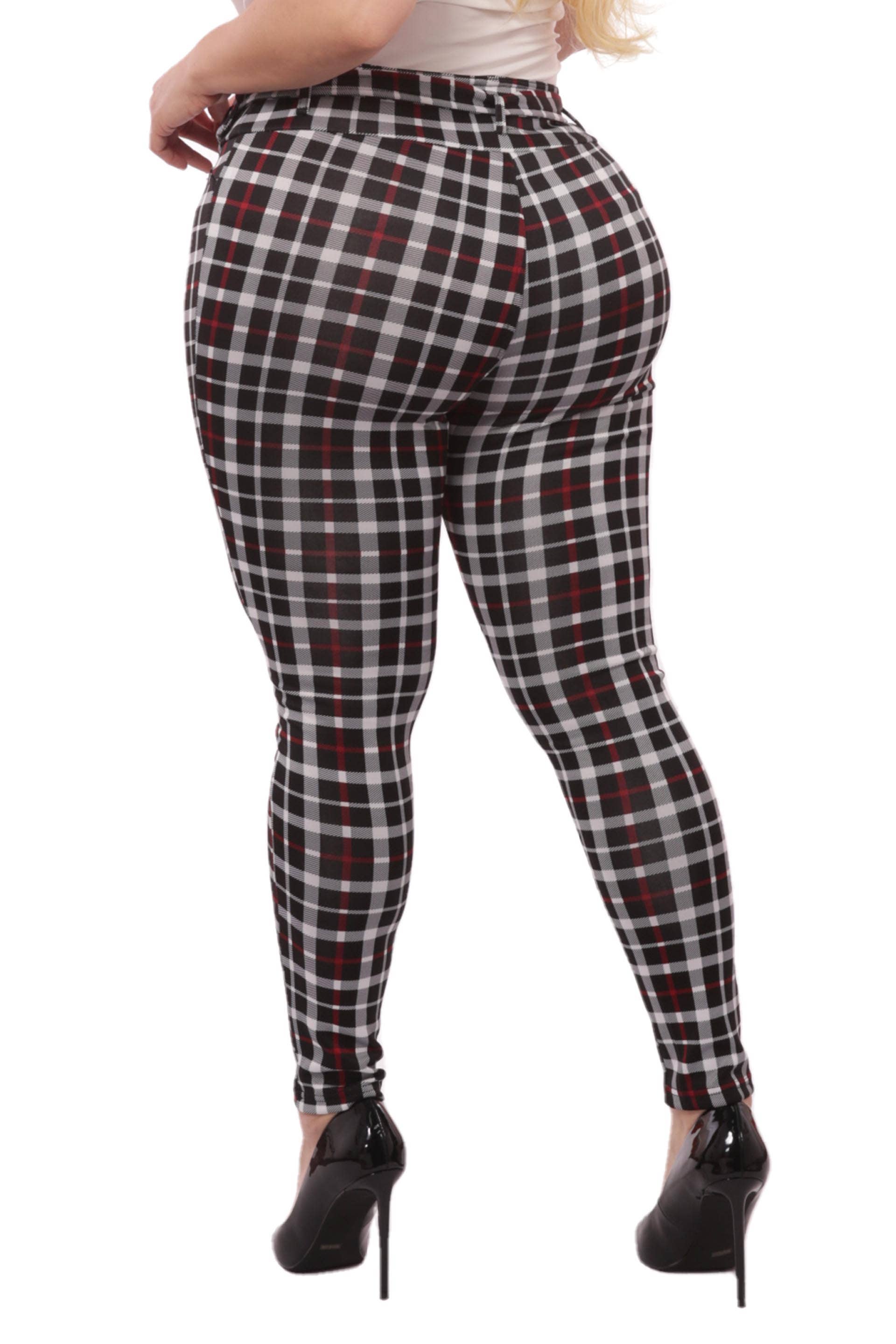 REDFINCH APPAREL INC - Wholesale Pants - Women's - Womens Plus Size Treggings Skinny Pants With Self Belt6