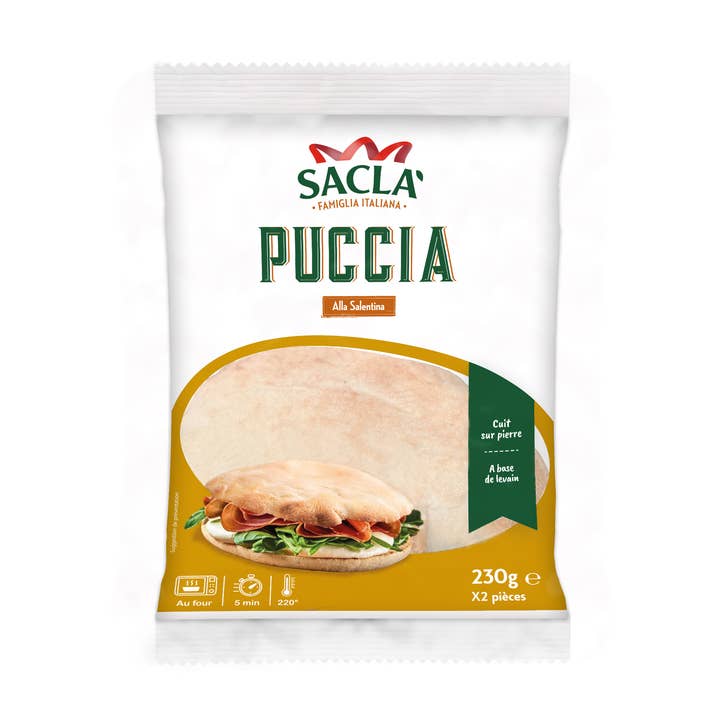 Pain Puccia 230gr pour la vente par Sacla