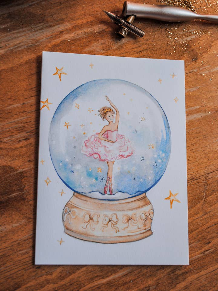 The Sugarplum Fairy Christmas Card for wholesale by La la lu
