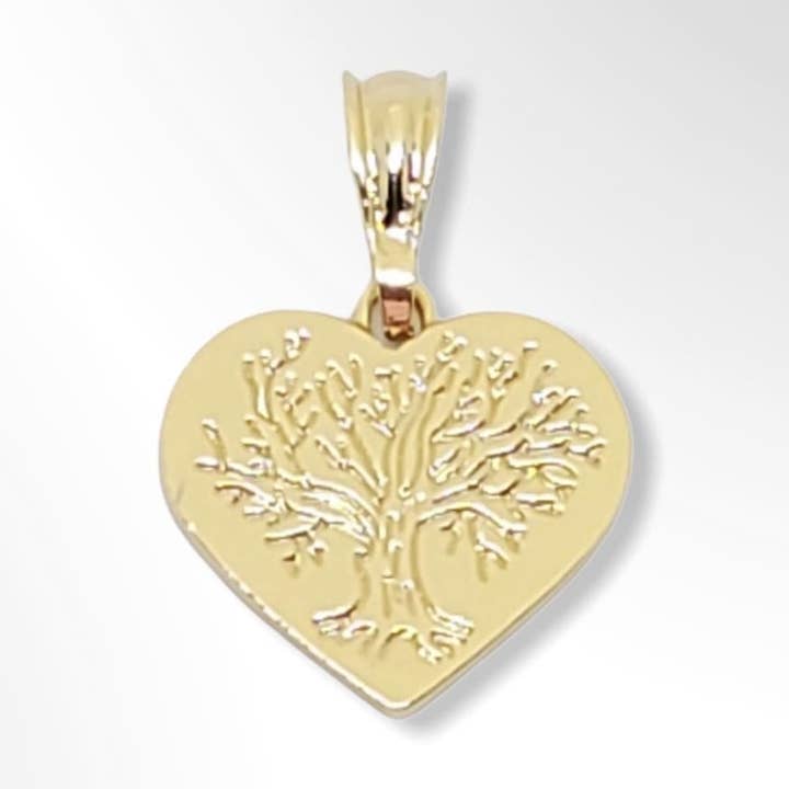 Livets træ hjerte i 18kts af forgyldt vedhæng for engroshandel hos Raf Rossi Gold Plated