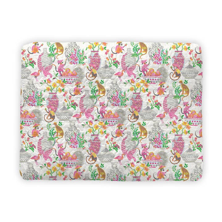 Jungle Baldakin Quiltet Kæledyrsseng for engroshandel hos Ida Mae Home